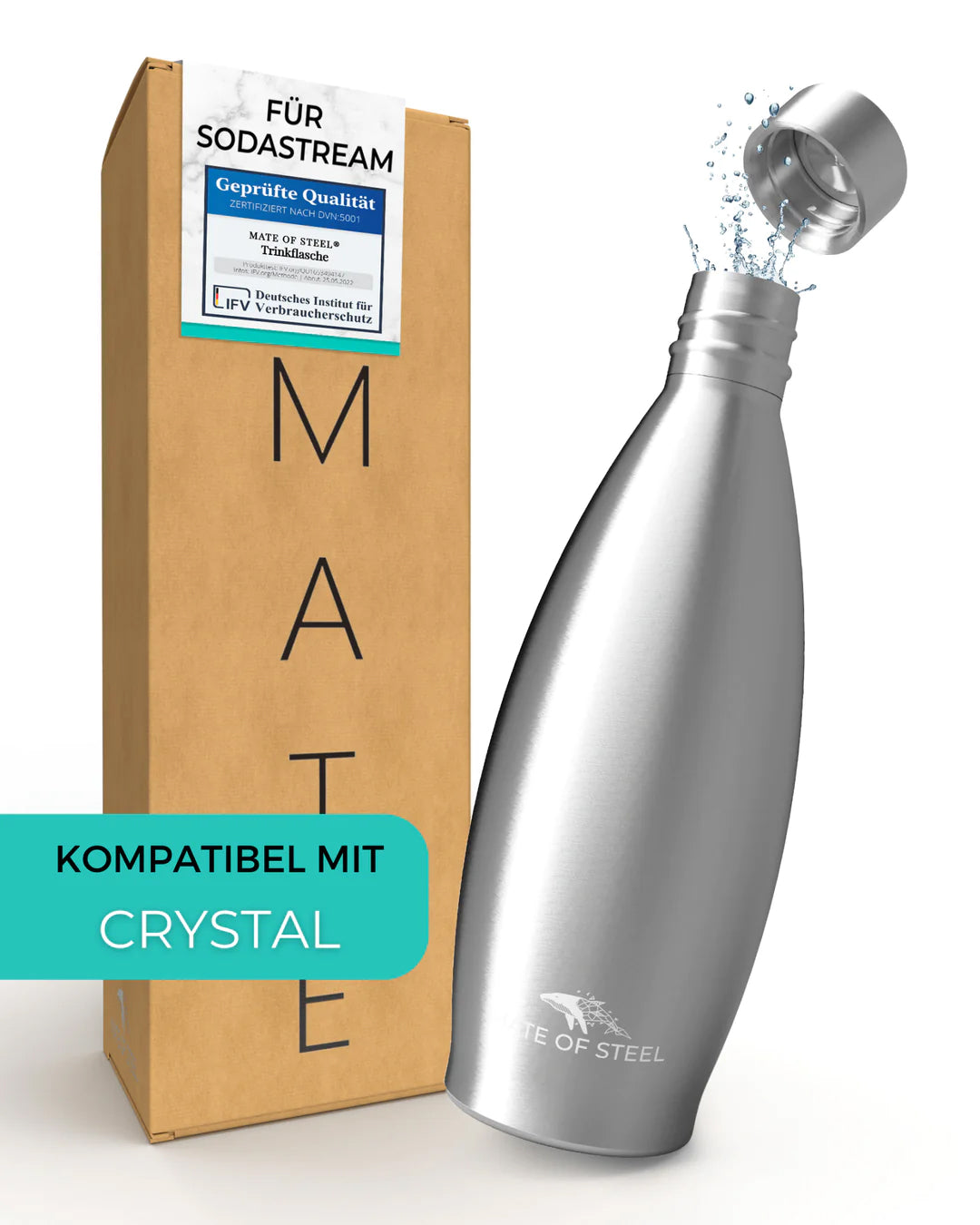 Willy - 0.9L Edelstahl-Flasche