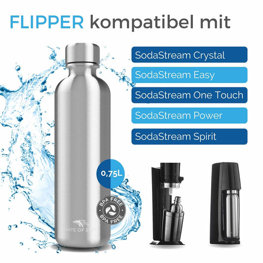 Flipper - 0.75L Edelstahl-Flasche