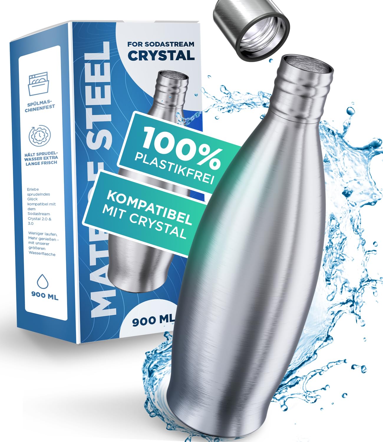 Willy - 0.9L Edelstahl-Flasche