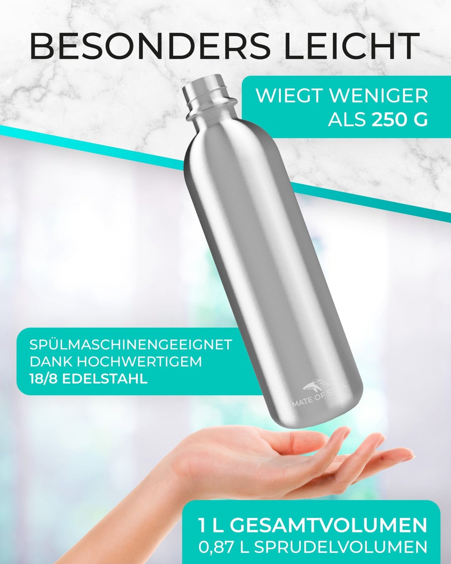 Moby-Dick - 1.0L Edelstahl-Flasche