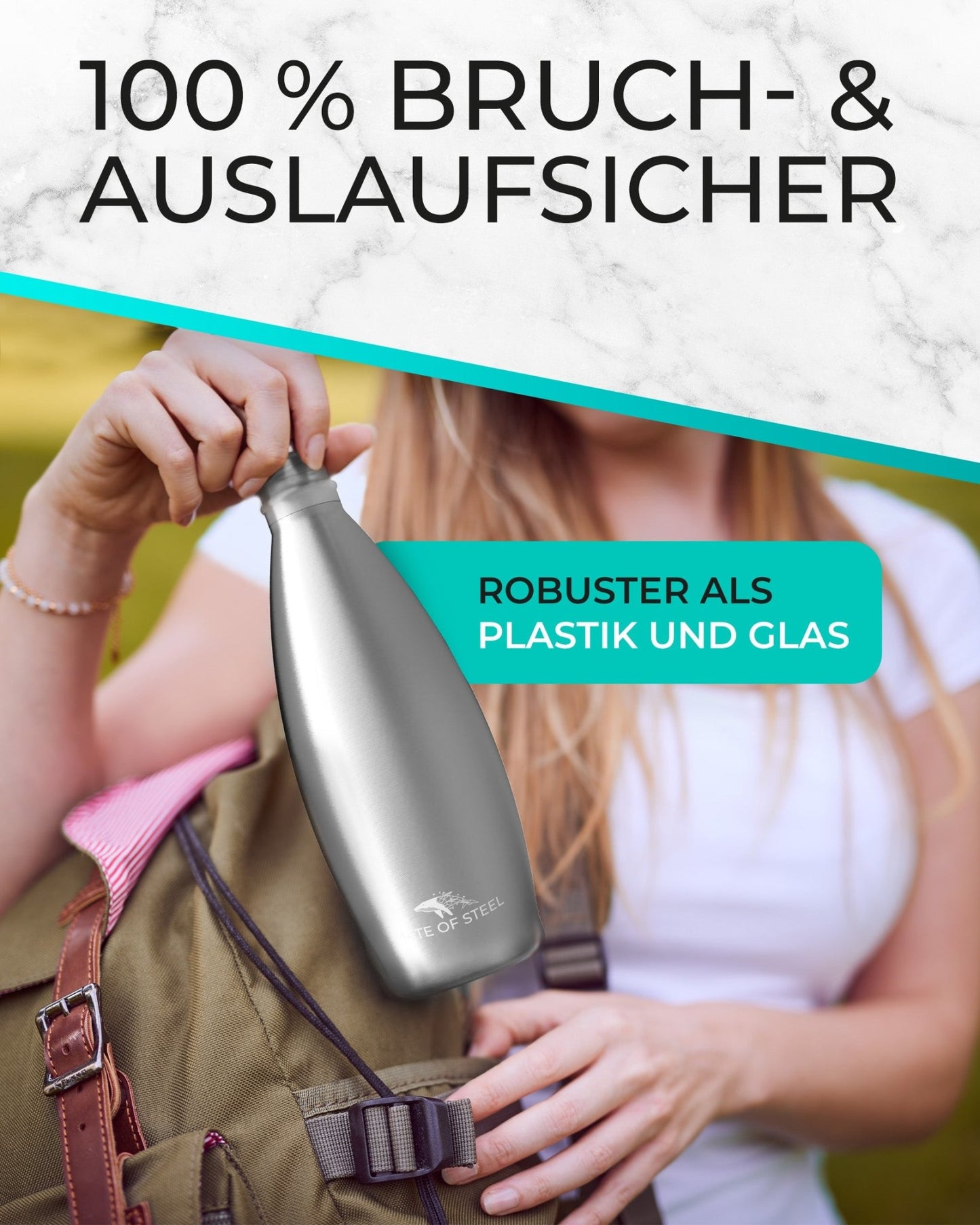 Willy - 0.9L Edelstahl-Flasche