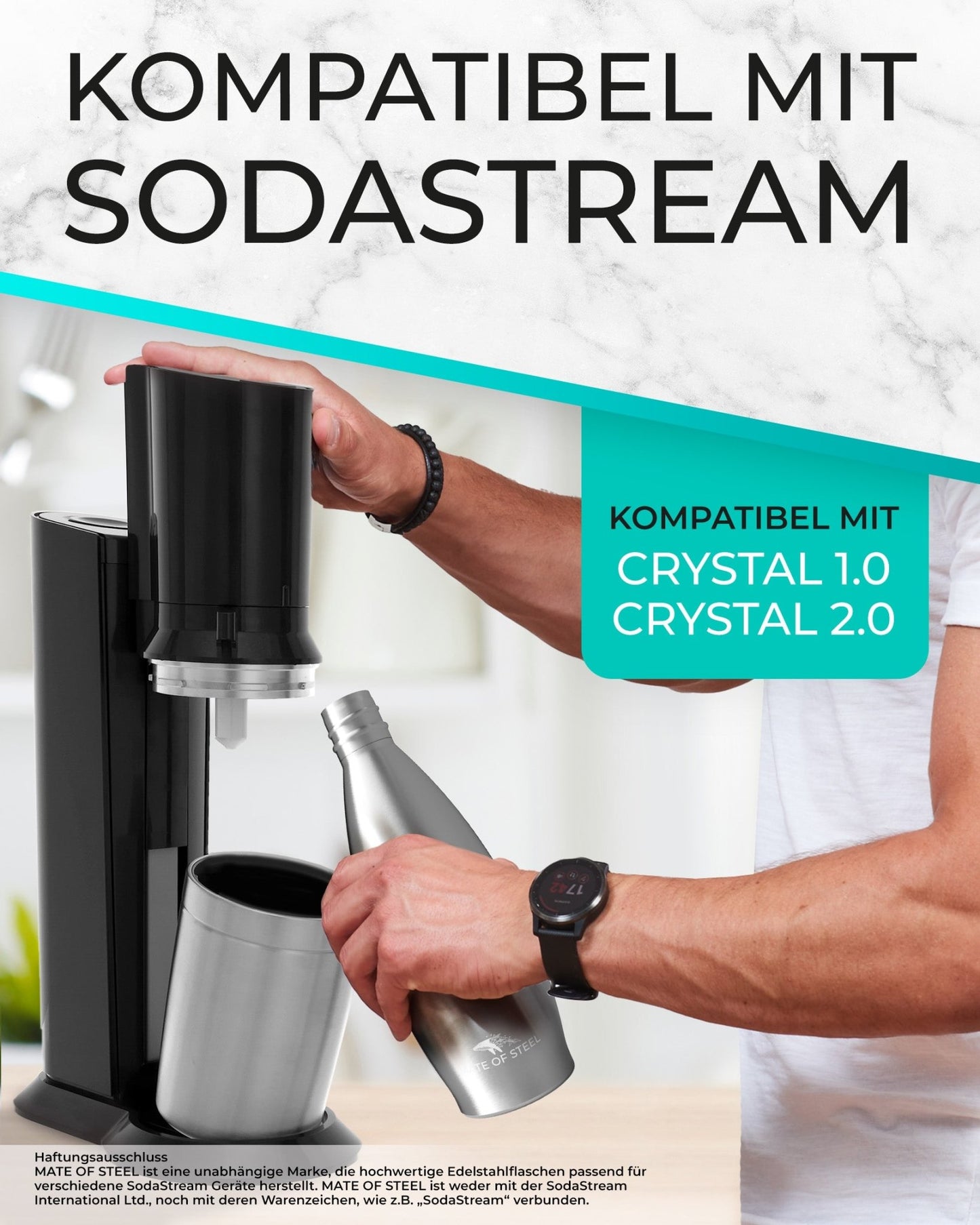 Willy - 0.9L Edelstahl-Flasche