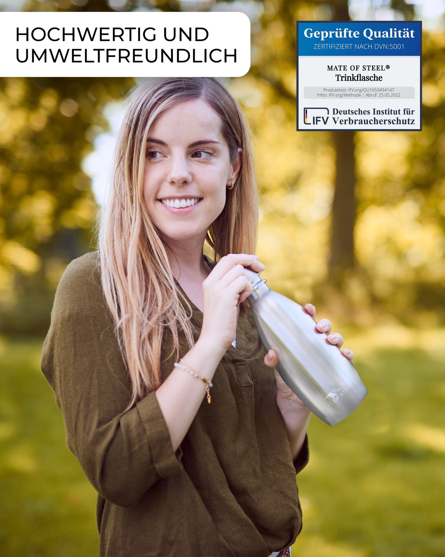 Willy - 0.9L Edelstahl-Flasche