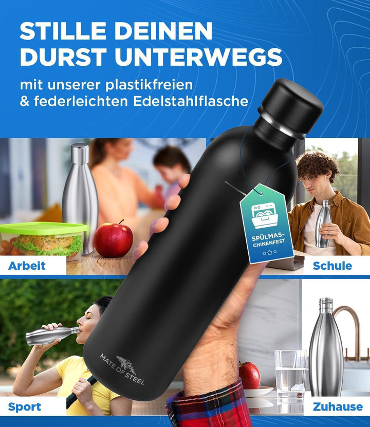 Moby-Dick - 1.0L Edelstahl-Flasche (Black)