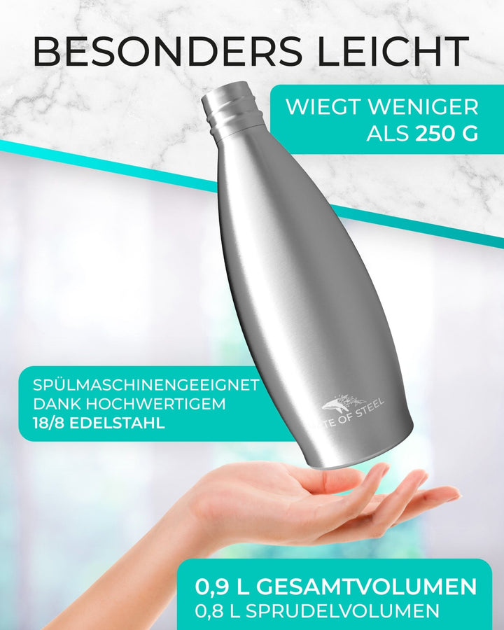 Willy - 0.9L Edelstahl-Flasche